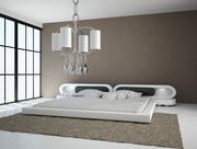 Łóżka - Łóżko do sypialni Harmony 2xLed skóra naturalna 180x200 - miniaturka - grafika 1
