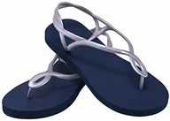 Klapki i japonki damskie - Cressi Women's Marbella Flip Flops With Straps Japonki damskie plażowe i pływackie ,Niebieski/Srebro ,35/36 ,XVB9597335 - miniaturka - grafika 1