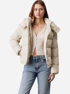 Kurtka zimowa damska krótka Calvin Klein J20J224119-PD7 M Mleczna (8720639433278) - Kurtki damskie - miniaturka - grafika 1