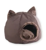 Legowiska dla kotów - Budka legowisko KOT 40x40x34 brązowy - miniaturka - grafika 1