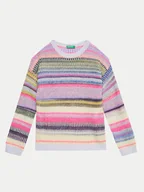 Swetry dla chłopców - United Colors Of Benetton Sweter 116QQ107L Kolorowy Regular Fit - miniaturka - grafika 1