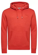 Bluzy męskie - Superdry Męska bluza z kapturem, Bright Orange Marl, XS - miniaturka - grafika 1