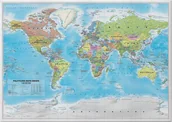 Mapy i plansze edukacyjne - Świat. Mapa polityczna ścienna - miniaturka - grafika 1