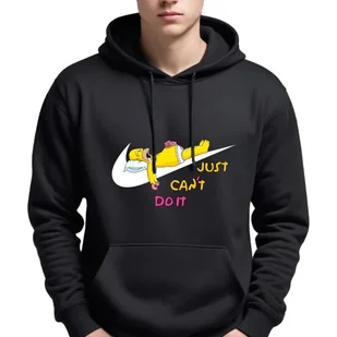 Bluza Unisex JUST CAN'T DO IT Simpsonowie Czarny Rozmiar S - Bluzy męskie - miniaturka - grafika 1