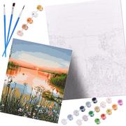 Malowanie po numerach - Malowanie Po Numerach Obraz 40X50Cm Jezioro - miniaturka - grafika 1