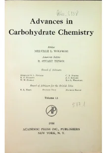 Advances in Carbohydrate Chemistry Tom 13 - Chemia - miniaturka - grafika 1