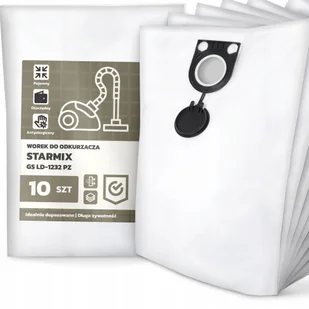 10x Worek do Odkurzacza Starmix Gs LD-1232 Pz Syntetyczny Tekstylny G9 - Worki do odkurzaczy - miniaturka - grafika 1