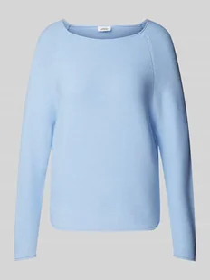 Sweter z dzianiny o kroju regular fit z miękkiej bawełny z raglanowymi rękawami - Swetry damskie - miniaturka - grafika 1