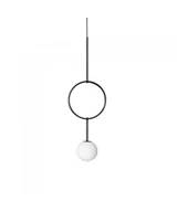 Lampy sufitowe - Wisząca lampa Isuulla A z czarnym, szklanym kloszem - miniaturka - grafika 1