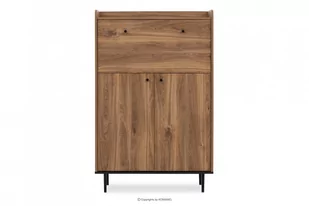 Komoda z barkiem loftowa na czarnych nóżkach ciemny dąb CHRISTO - Komody - miniaturka - grafika 1