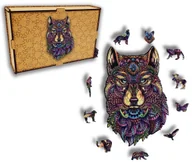 Puzzle - Puzzle Drewniane dla dzieci i dorosłych Wilk 2 Wolf w pudełku drewnianym - miniaturka - grafika 1