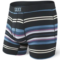 Majtki męskie - Bokserki męskie szybkoschnące SAXX VIBE Boxer Brief nierówne pasy - czarne - miniaturka - grafika 1