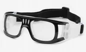 Okulary korekcyjne, oprawki, szkła - Okulary sportowe korekcyjne czarne ochronne - miniaturka - grafika 1