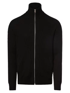 Jack & Jones - Kardigan męski  JJPannel, czarny - Swetry męskie - miniaturka - grafika 1