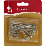 Ozdoby bożonarodzeniowe - Haczyki metalowe srebrne/zielone zestaw 50 szt. 6,3 cm - miniaturka - grafika 1