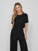 Koszulki i topy damskie - Vila Koszulka w kolorze czarnym - miniaturka - grafika 1