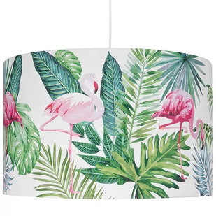 Beliani Lampa wisząca biała FLAMINGO - Lampy sufitowe - miniaturka - grafika 1