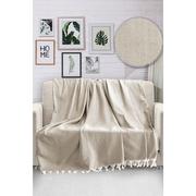 Narzuty - Beżowa bawełniana narzuta na łóżko Viaden HN, 170x230 cm - miniaturka - grafika 1