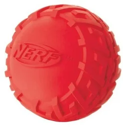 Nerf Gumowa piszcząca piłka z bieżnikiem NERF dla psa, M - Zabawki dla psów - miniaturka - grafika 1