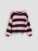 Swetry damskie - Reserved - Sweter w paski - wielobarwny - miniaturka - grafika 1