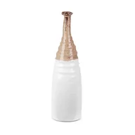 Wazony i flakony - Wazon Ceramiczny Wysoki Erina 21X21X71 Biały + Brązowy - miniaturka - grafika 1