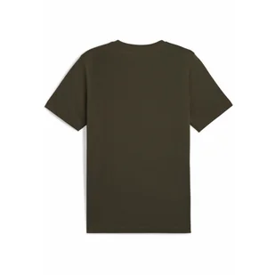 Męska koszulka Essentials z dwukolorowym logo No. 1 PUMA Dark Olive Green - Koszulki sportowe męskie - miniaturka - grafika 1