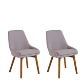 Krzesła - Zestaw 2 Krzeseł Do Jadalni Beżowoszary Melfort - miniaturka - grafika 1