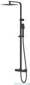 Baterie umywalkowe - Corsan Ango kolumna prysznicowa z termostatem czarna CMN02TBL | - miniaturka - grafika 1