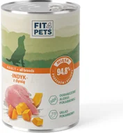Mokra karma dla psów - Karma dla psa pełnoporcjowa Fit4Pets indyk z dynią 400g 12 szt. - miniaturka - grafika 1