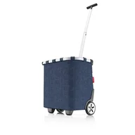 Torby i wózki na zakupy - Wózek CARRYCRUISER, herringbone dark blue, Reisenthel - miniaturka - grafika 1
