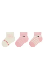 Skarpetki dla dzieci - Tommy Hilfiger Zestaw 3 par niskich skarpet dziecięcych 701236342 Różowy - miniaturka - grafika 1