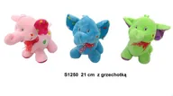 Grzechotki dla dzieci - Sun-Day Słoń 3kol mix grzechotka 142139 - miniaturka - grafika 1