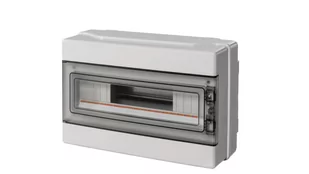 elettrocanali Rozdzielnica modułowa 1x18 n/t bezhalogenowa drzwi transp.IP65 szyna N+PE szara 1000V AC 1500V DC PV UV 290x390x140, EC62018E EC62018E - Rozdzielnie elektryczne - miniaturka - grafika 1