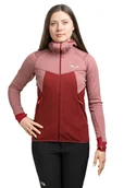 Bluzy damskie - Bluza puez hybrid pl full zip hoody women-syrah melange - SALEWA - miniaturka - grafika 1