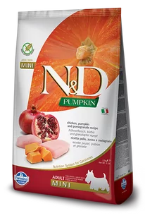 Farmina N&D Grain Free Pumpkin Chicken&Pomegranate Adult Mini 0,8 kg - Sucha karma dla psów - miniaturka - grafika 1