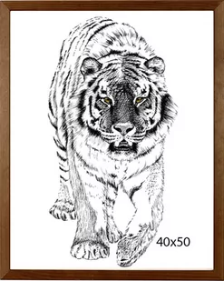 Drewniana ramka na plakat, brązowa, 40x50 cm - Ramki na zdjęcia - miniaturka - grafika 1