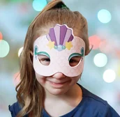Dodatki do strojów karnawałowych - MASKA SYRENY DLA DZIECI NA BAL KOSTIUM KARNAWAŁ - miniaturka - grafika 1