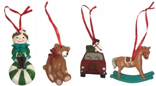 Zawieszka na choinkę bożonarodzeniowa 6x7 cm mix wzorów - Bombki - miniaturka - grafika 1