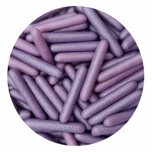 POSYPKA CUKROWA Duże Pałeczki MAKARONI fioletowe 20g - Dodatki do ciast w proszku - miniaturka - grafika 1