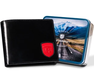 Męski Poziomy Portfel Ze Skóry Naturalnej - Peterson - Portfele - miniaturka - grafika 1