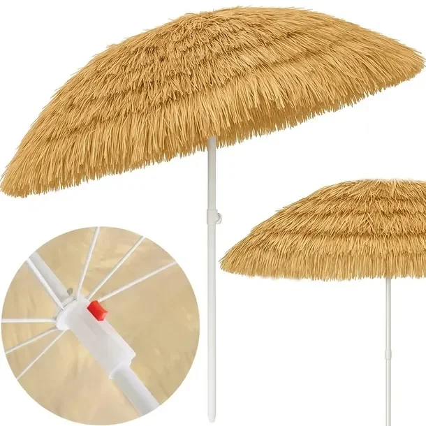 Parasol ogrodowy plażowy Havana mocny średnica 180 cm duży składany łamany