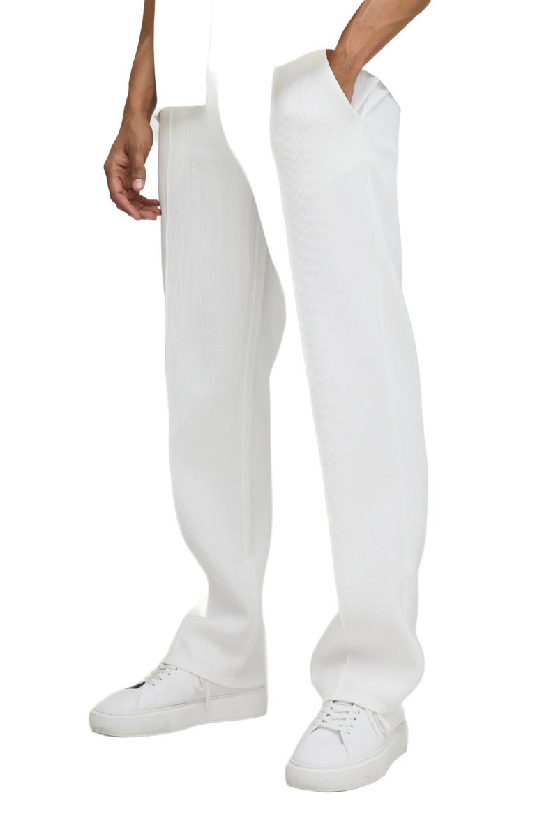 BOOHOOMAN BIAŁE SPODNIE MĘSKIE PROSTE ELEGANCKIE W KANT M Z3A*