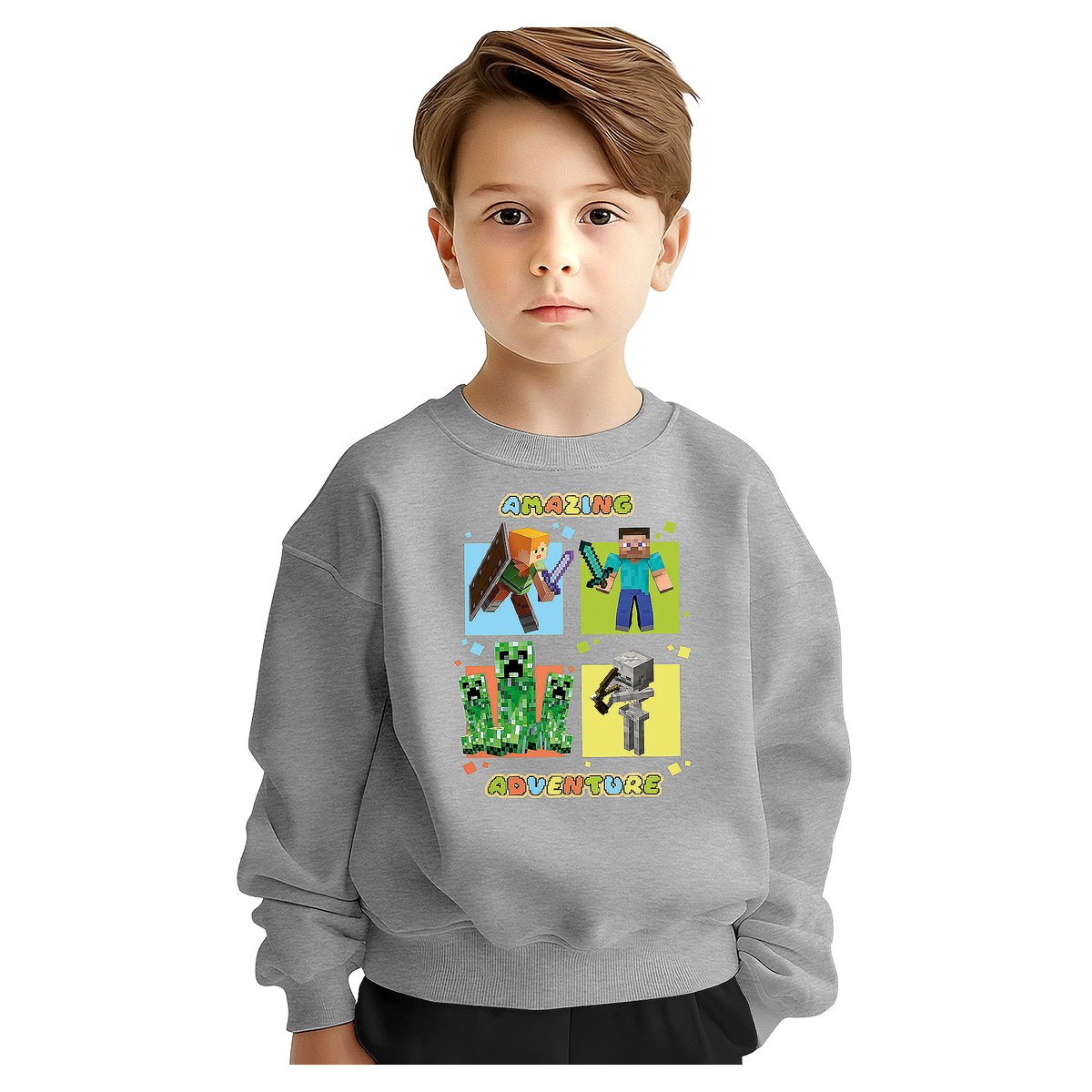 BLUZA DZIECIĘCA MŁODZIEŻOWA MINECRAFT 104 WZORY PREZENT JAKOŚĆ