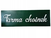 Ozdoby bożonarodzeniowe - Świąteczne Rekwizyty Do Sesji Foto Tabliczka Z Napisem Farma Choinek K243 - miniaturka - grafika 1