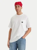 Koszulki męskie - Quiksilver T-Shirt Salt Water EQYZT08205 Biały Comfort Fit - miniaturka - grafika 1