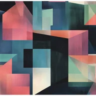 Fototapety - Fototapeta Dla Młodzieży Geometria Kolorowa 3D 400x280 cm Tapeta Do Pokoju Nastolatka Na Flizelinie - miniaturka - grafika 1