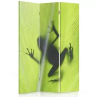 Parawany - Parawan pokojowy FEEBY, Żaba na zielonym lisciu, Dwustronny 110x170cm 3-częściowy - miniaturka - grafika 1