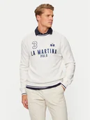 Swetry męskie - La Martina Sweter ZMS303 YW120 Écru Regular Fit - miniaturka - grafika 1