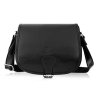 Torebki damskie - Torebka damska skórzana listonoszka ze skóry licowej czarna T-39-KBL - miniaturka - grafika 1