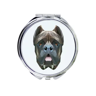 Cane Corso Lusterko kieszonkowe Pies geometryczny - Lusterka do makijażu - miniaturka - grafika 1